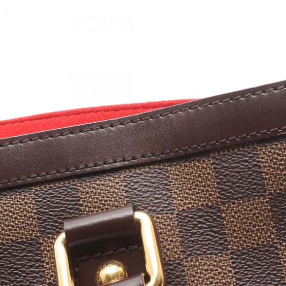 LOUIS VUITTON Authentic Brown Damier Leather Tote Bag - Picture 8 of 9